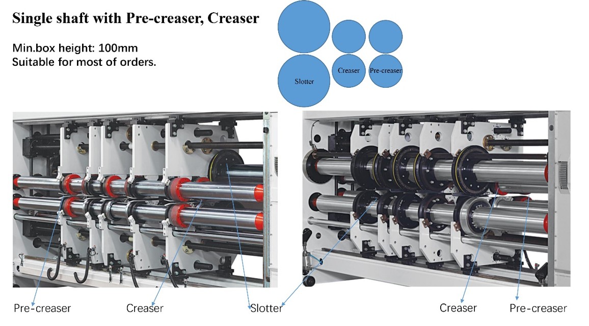 Single shaft with Pre-creaser, Creaser Single shaft with Pre-creaser, Creaser
